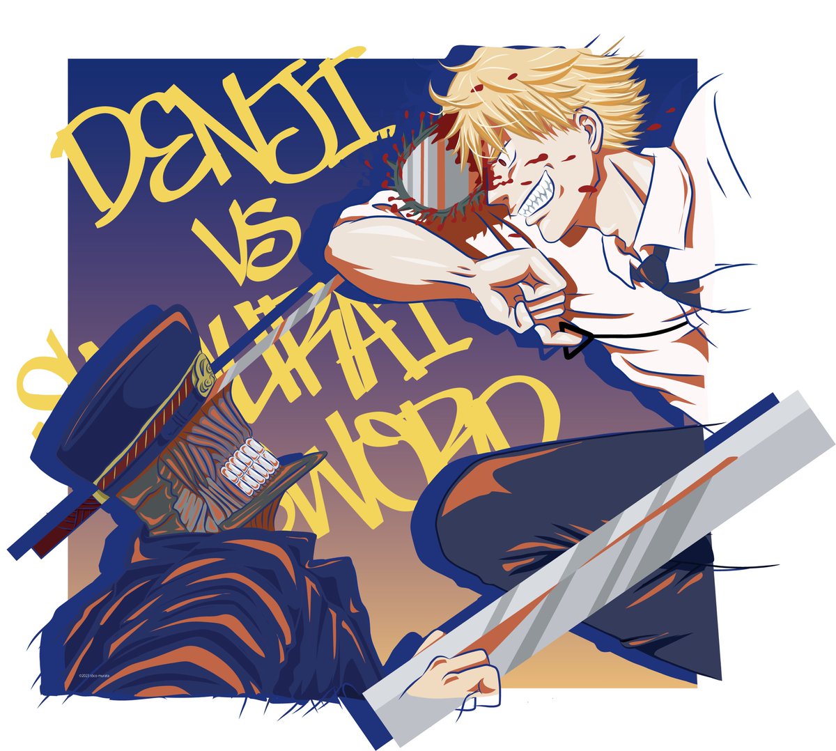 TocoMurata's tweet photo. デンジvsサムライソード⚔
DENJI vs SAMURAI SWORD

#チェンソーマン
#チェンソーマンイラスト
#デンジ #サムライソード
#デンジイラスト
#サムライソードイラスト
#チェンソーマン好きと繋がりたい　
#イラスト好きな人と繋がりたい  
#絵描きさんとつながりたい  
#絵柄が好みって人がいればいいなぁ https://t.co/uujxCWhFZJ