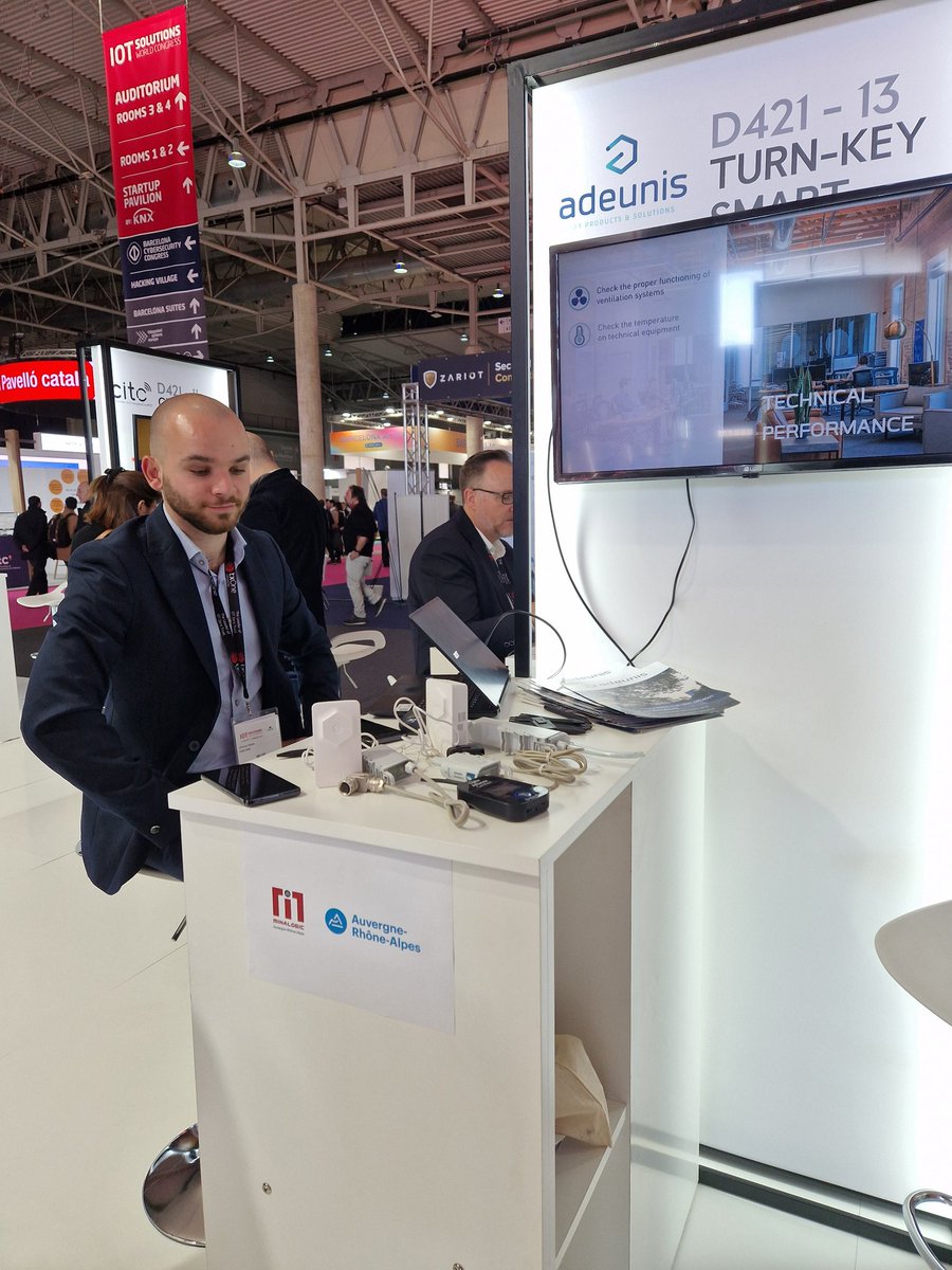 Many #LoRaWAN solutions from French companies supported in #IOTSWC23 with <a href="/Adeunis/">Laurent GAUTHIER</a>, <a href="/Atim/">Evelyn</a>, <a href="/IneoSense/">Ineo-Sense</a>,  @LACROIX, <a href="/nke_Watteco/">nke Watteco</a> and Orama