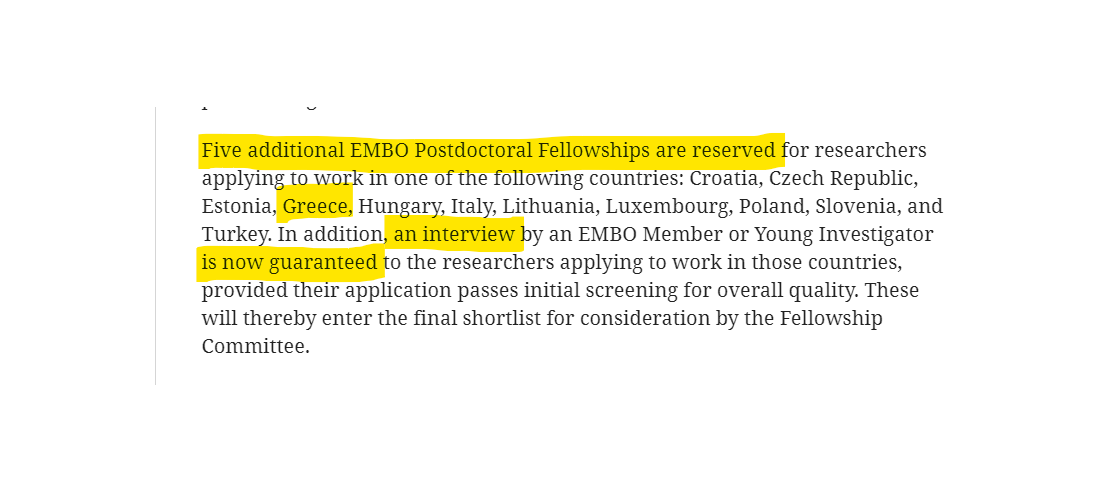 First time I'm asking this, a retweet would be greatly appreciated!

I'm looking for fresh or soon-to-be PhDs interested in applying for an EMBO postdoc fellowship to work on genetic novelty (and more) based in Greece. The odds should be in their favor 👇