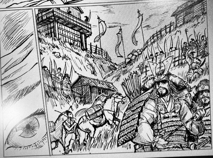 『漫画で読む日本の歴史 南北朝の動乱』みたいな絵面。

そんな仕事来たことないけど🫣

ま、自分なりに不真面目に南北朝やらせてもらいますわw

#兵死すべし 