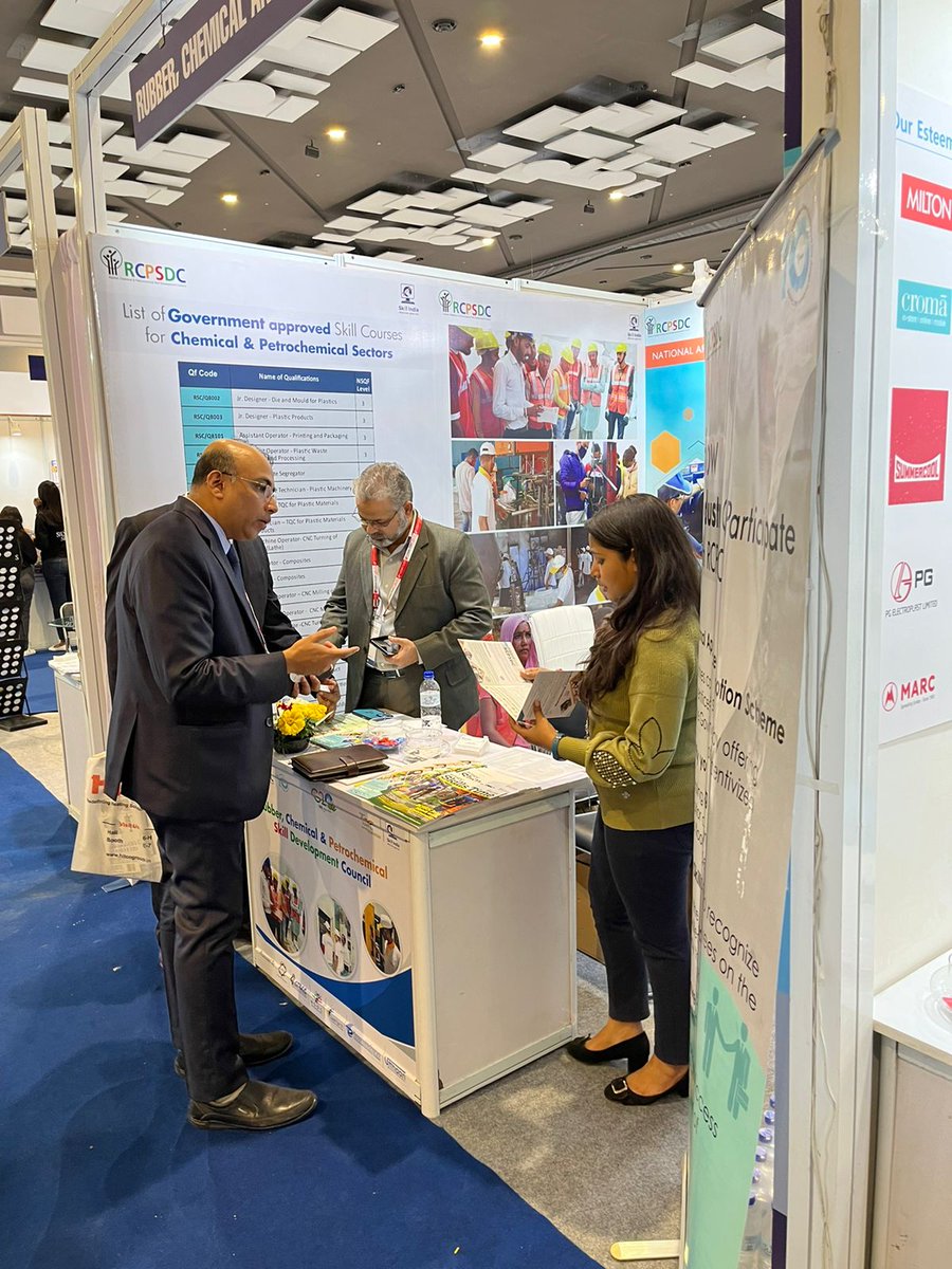 Mr Vinod Patkotwar, Chairman, RCPSDC along with the RCPSDC team participated in PLASTINDIA 2023 to exhibit and showcase RCPSDC activities.
RCPSDC received a good response at the exhibition and hopes to do workforce skilling for the Plastic and Chemical Industries.
