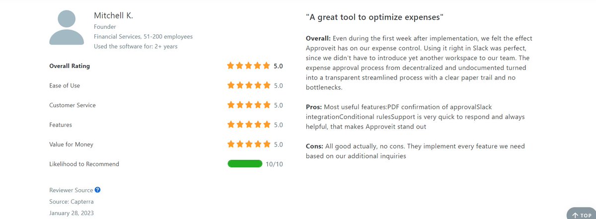New review! 
We're always excited about getting reviews. Knowing that you created something that people use and value is amazing. 

Link to the review: capterra.com/p/219537/Appro…

#automation #saas #Review
