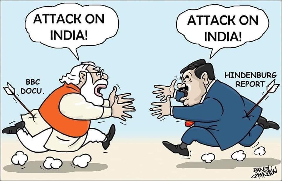 _shriraj's tweet image. Attack on India

India isn&apos;t India but Modi and his Crony Capitalist Best Friend Adani are India.

Patriotism Is Last Refuge Of Dictator and Fraud 

#BBCdocumentry #Adaniscam #ModiDocumentary #AdaniFPO #adanimodiscam #Adani #Modi #HindenburgReport #Hindenburg