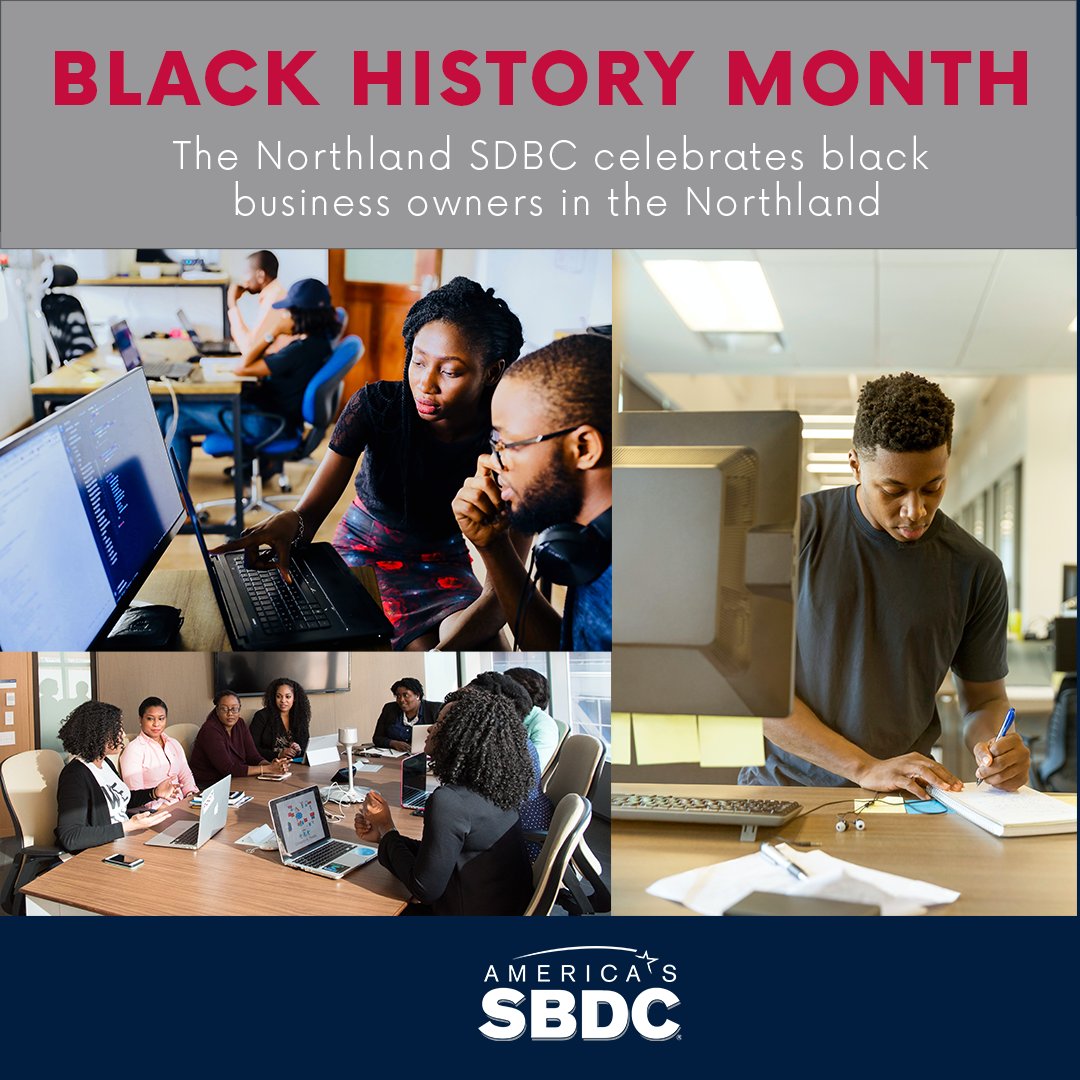 The Northland SBDC celebrates and supports black owned small businesses in Northeast Minnesota and beyond!

View additional programs and services to help Black business owners and entrepreneurs start, grow, and expand ➡️ bit.ly/3GTHJ2W