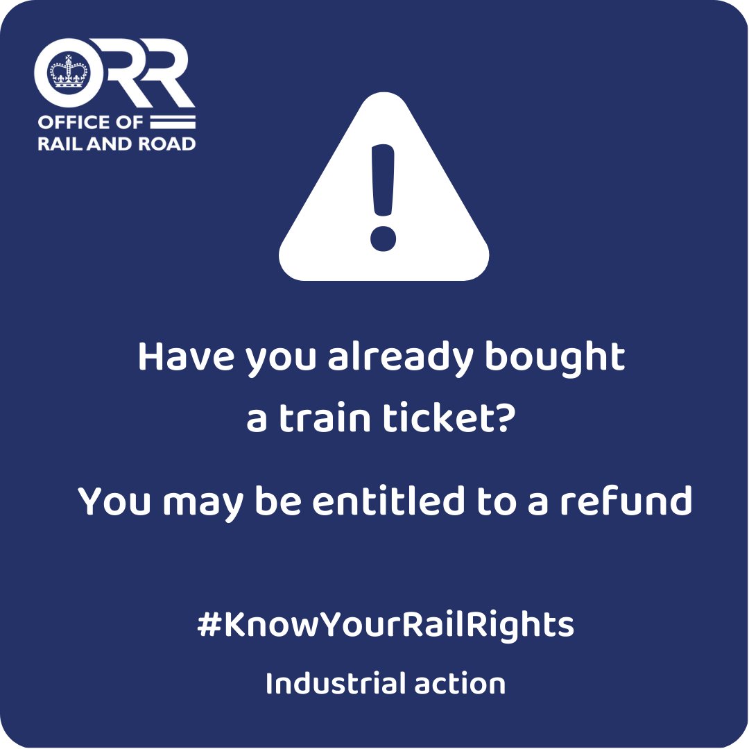 ORR on Twitter "With industrial action taking place today and on