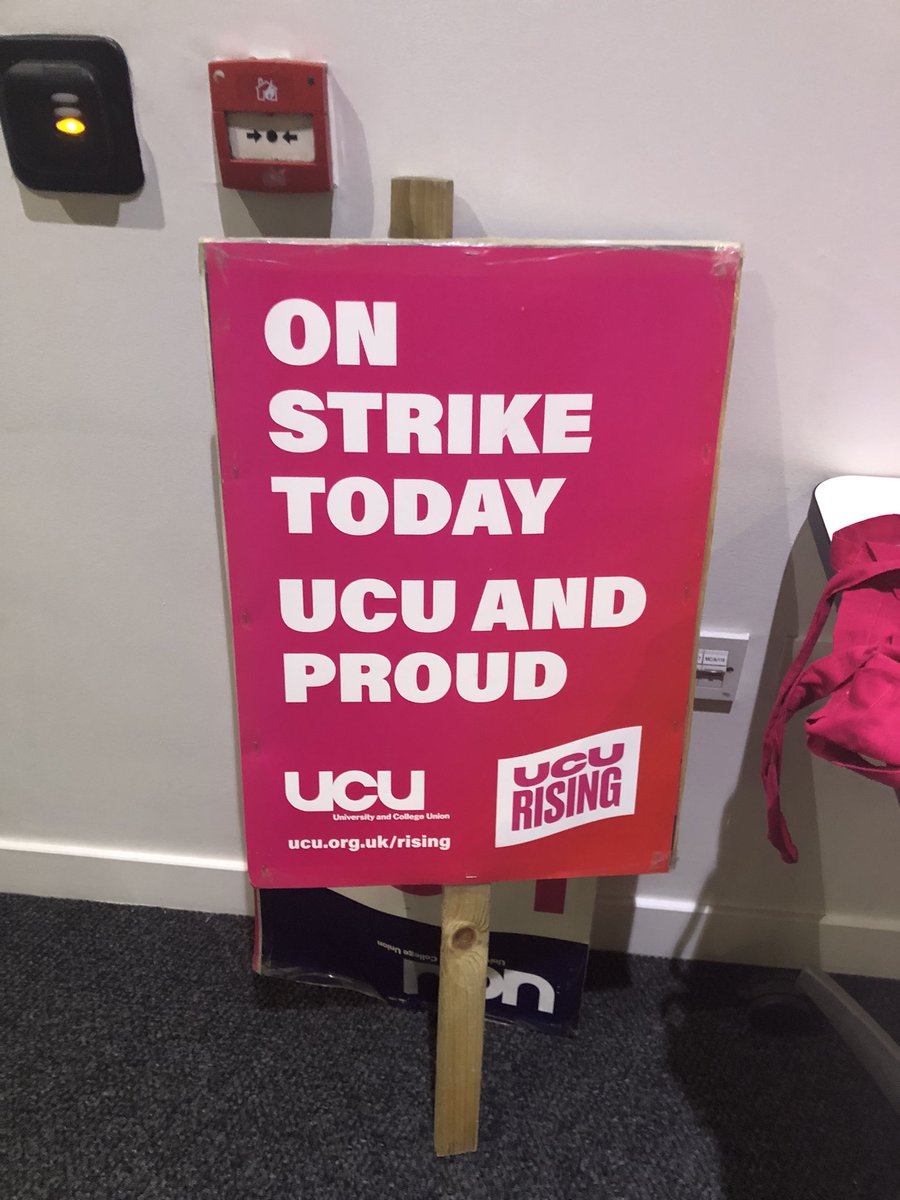 #Strike  #ucuRISING #UCUstrike #GeneralStrikeNow 

Enough is Enough. Higher education is not a breaking point, it’s BROKEN, and staff &amp; students deserve better. This is why we strike, this is why we stand proud and demand the Higher Education sector changes.