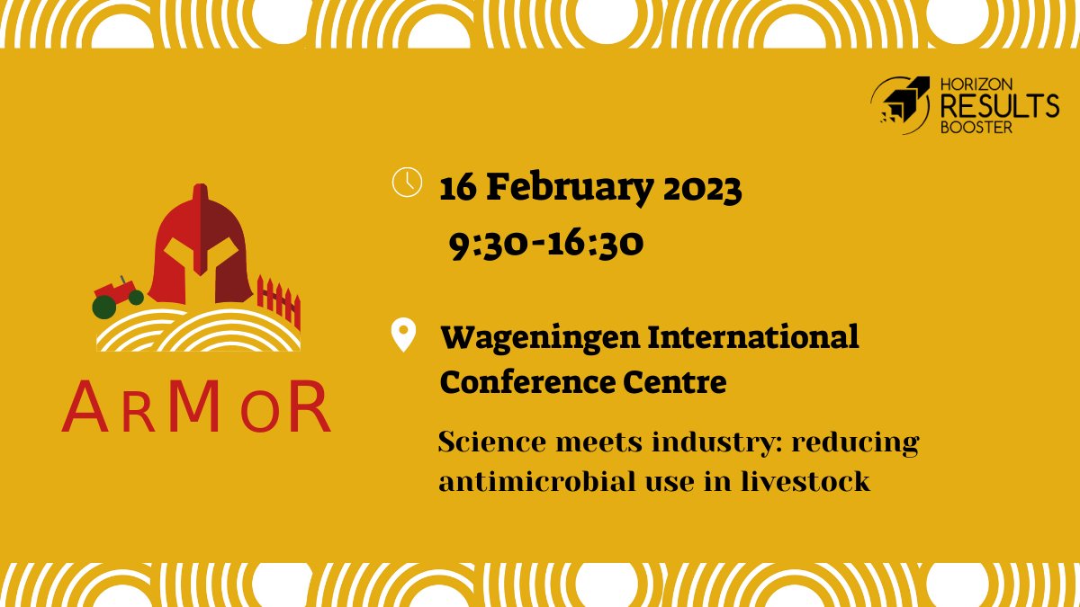 🐷Interested in animal and human welfare? Save the date! On February 16th the ArMoR cluster will discuss in a hybrid event how we can reduce antimicrobial use in livestock. 📍Wageningen🇳🇱 & online More info here ➡️ bit.ly/3kXET4z