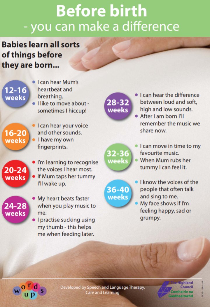 SharonSSLT's tweet photo. Love this; singing and playing music to your baby before birth is so important for early communication. Baby starts to hear and learn long before birth and we can then use the songs to chill and learn together as they grow #wordsup https://t.co/5zGSfh0dDl https://t.co/HbkIH73WOH