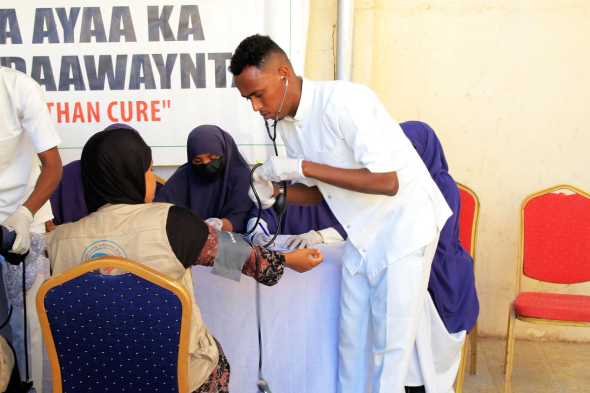 ysoh_2022's tweet photo. The event was organized by students from the Hargeisa Institute of Health Science, which was led by Dr. Nicima, and the purpose of which was to observe the health status of the people in the district and to always be aware of it. https://t.co/xvRWCphSmW