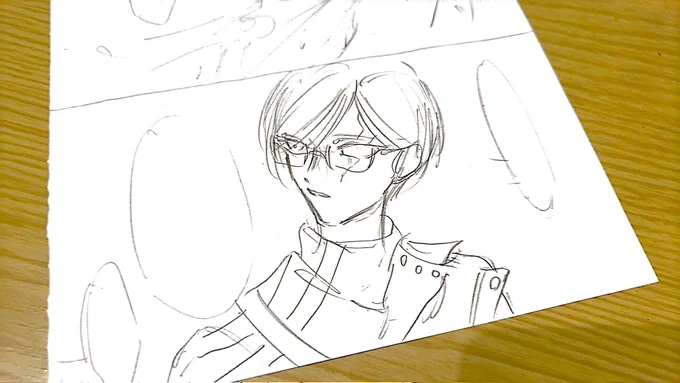 別に遊びとかじゃなく襟元描き終わるまでは全員こうなんだけど(生え際と毛先の点と点を決めてから服の上の毛流れを考えるため。)先生髪短いとどう頑張っても石田雨竜(女の子でよかったね……) 