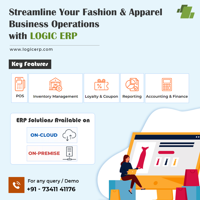 Logicerp's tweet photo. LOGIC ERP Software for Apparel &amp; Fashion Brands. For more information, visit: https://t.co/aPPDlQiHiY
Call now for Demo: +91-73411-41176.
#apparelsoftware #garmentsoftware #fashionsoftware #apparelmanagementsoftware https://t.co/Dkaqmw8zOb