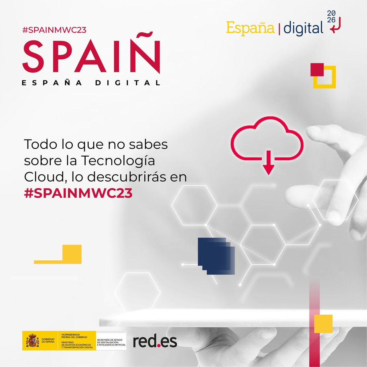 ☁️Acceso en remoto a programas, almacenamiento de archivos, procesamiento de datos a través de Internet...

👉La tecnología en la nube no para de evolucionar. En #SpainMWC23 podremos conocer a empresas especializadas como <a href="/Galgus_/">Galgus</a> o <a href="/Pasiona/">pasiona</a> para acercarnos a este entorno.