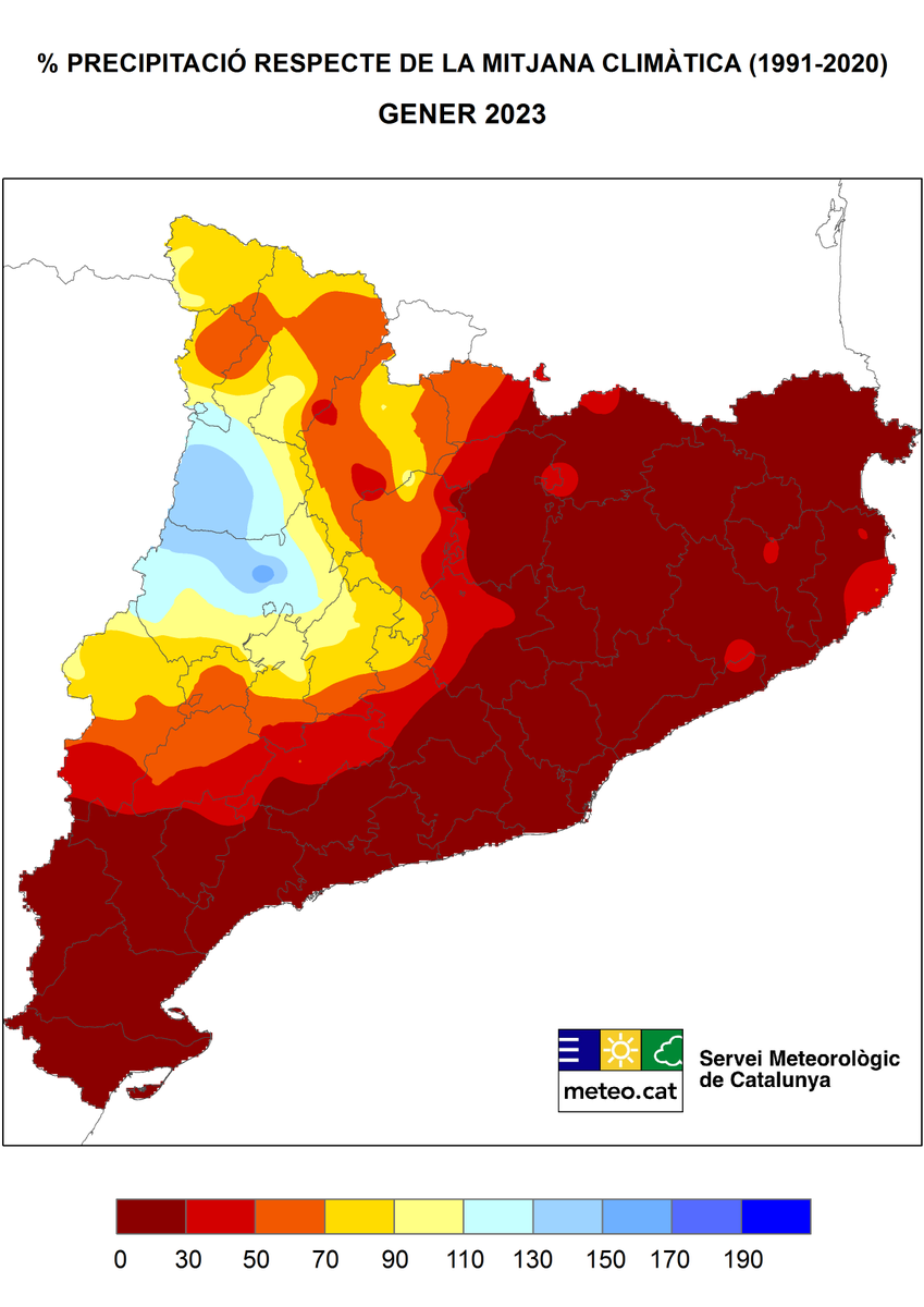 meteocat's tweet photo. 📰 Nota de premsa: Gener normal o fred a gran part de Catalunya 
Més informació: https://t.co/GjGuYa5lxJ https://t.co/8T5VANMWu7