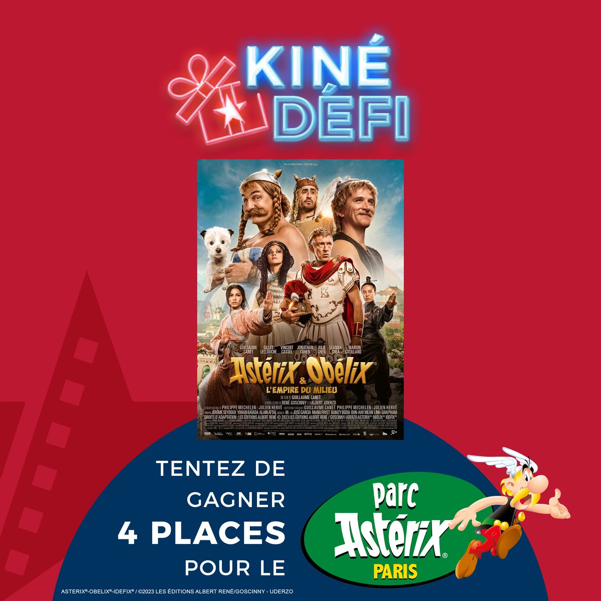 Kinepolis_FR's tweet photo. 🐗 𝗚𝗥𝗔𝗡𝗗 𝗝𝗘𝗨 🐗

À l'occasion de la sortie d'𝗔𝘀𝘁𝗲́𝗿𝗶𝘅 𝗲𝘁 𝗢𝗯𝗲́𝗹𝗶𝘅 : 𝗟'𝗘𝗺𝗽𝗶𝗿𝗲 𝗱𝘂 𝗠𝗶𝗹𝗶𝗲𝘂, tente de remporter 4 places* pour le @ParcAsterix 🎢

Pour jouer :
👉 RT + follow @Kinepolis_FR
👉 ton perso favori d'Astérix en commentaire https://t.co/g7pTg6Mgd4