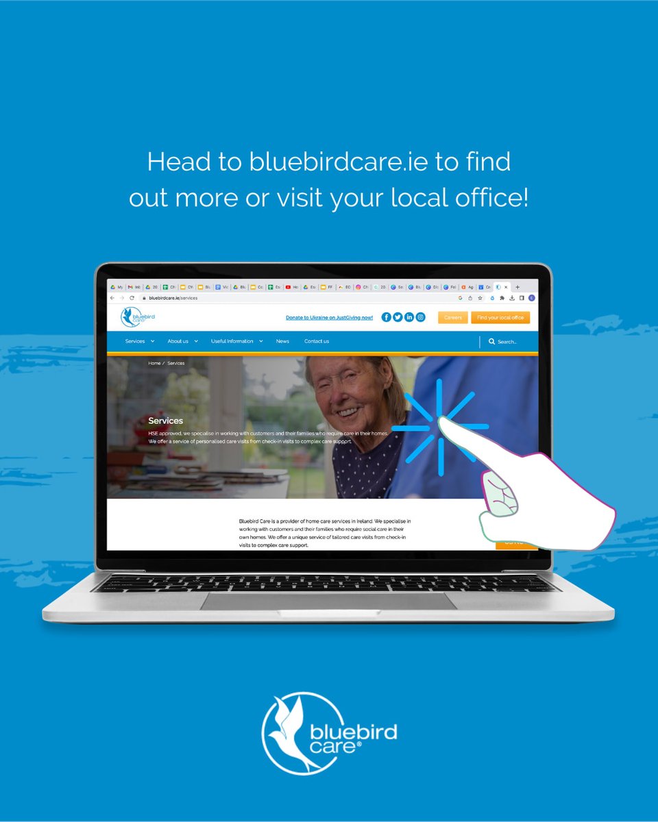From personalised care visits to complex care support - Our Bluebird Care Family are committed to delivering quality care right across Ireland.

Visit our website to learn more or contact your local Bluebird Care office for more information 💙
bluebirdcare.ie/services