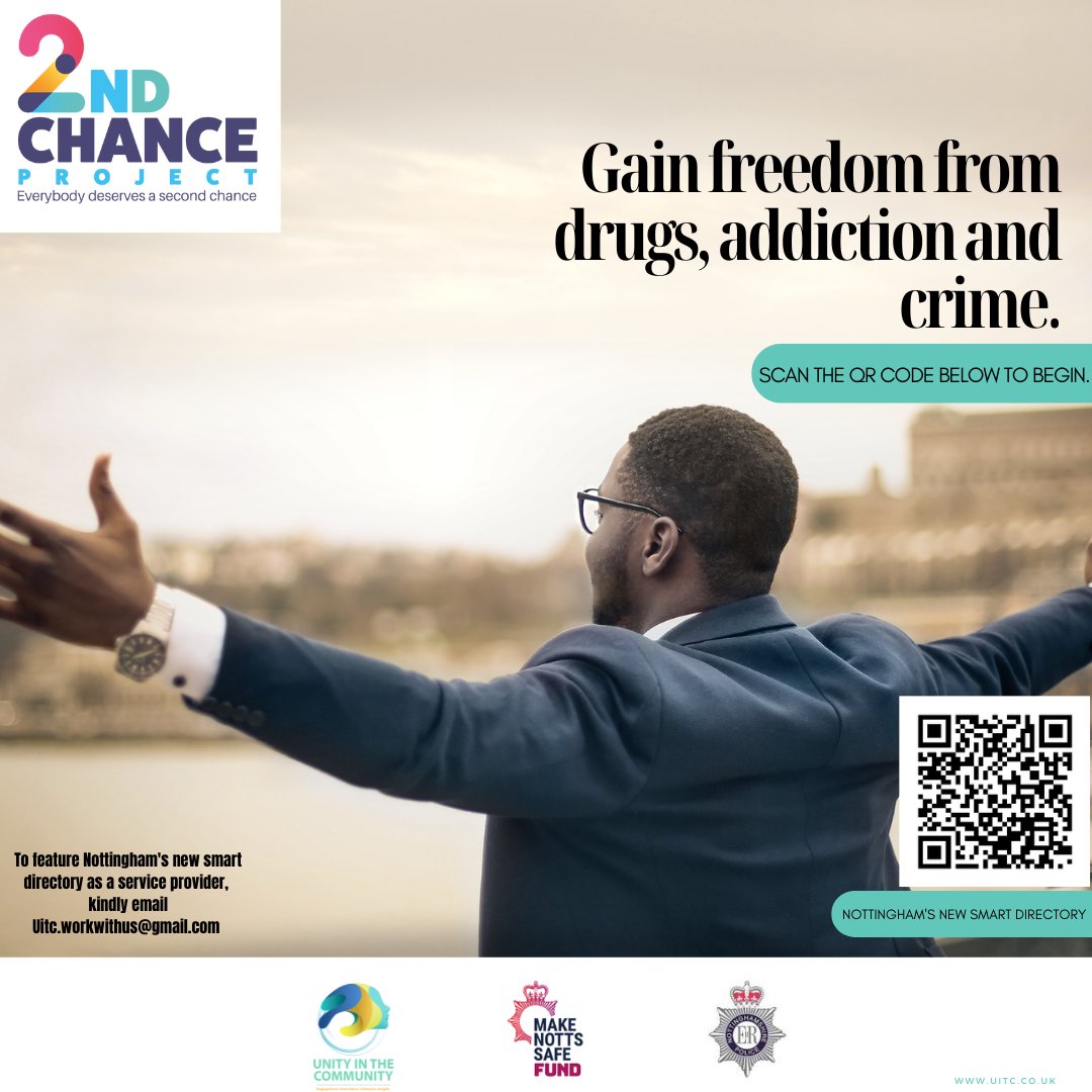CoUitc's tweet photo. Our 2ND Chance Project  provides help and a path to freedom from drug and alcohol addiction in the Bame community and society in general. We believe together we all can make Nottingham safe. #uitc #2ndchanceproject #help #hope #Nottinghampolice #Nottinghampolicecrimecommissioner https://t.co/AwGApiYEPO