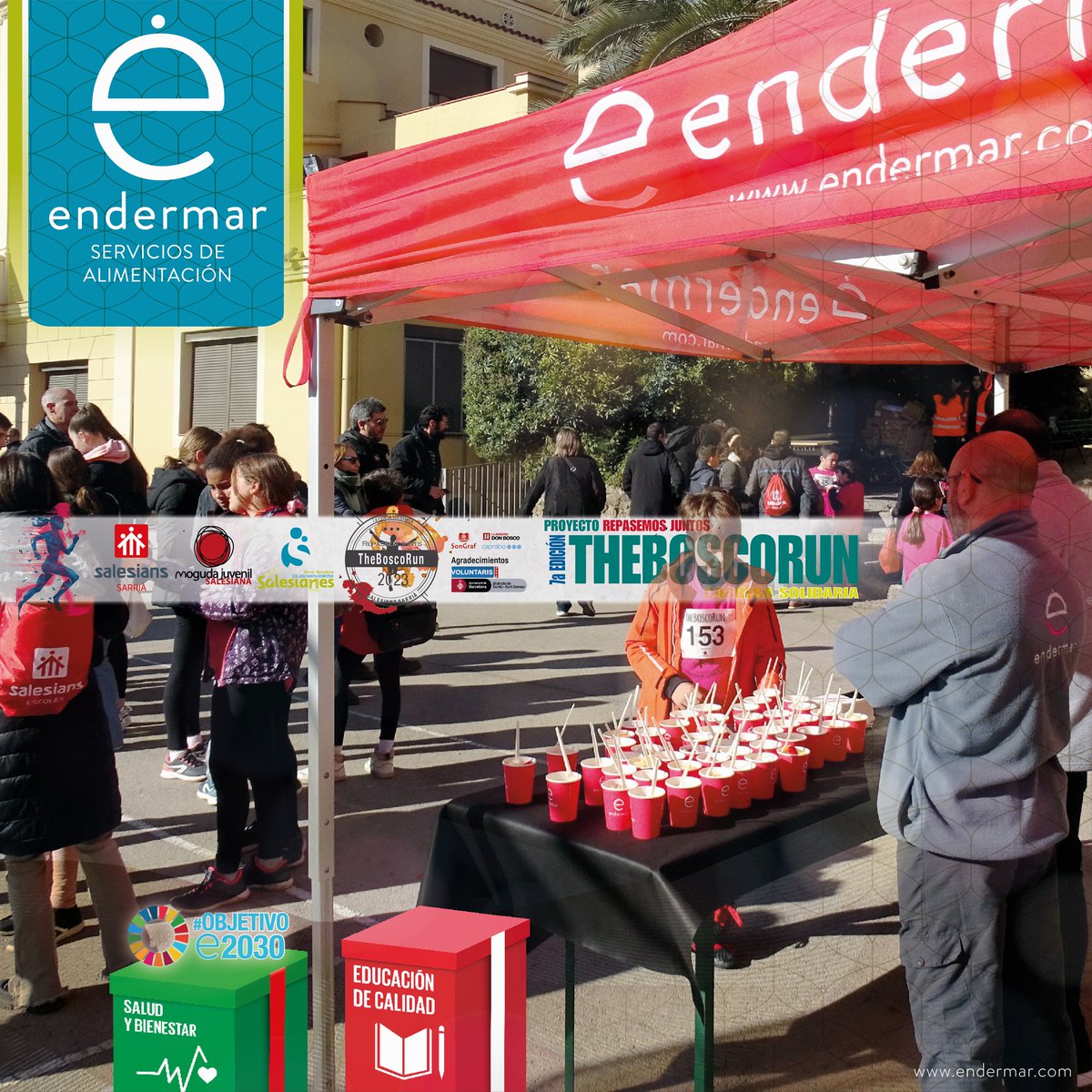El pasado día 23, se celebró la 7a edición de la #cursasolidària #TheBoscoRun🏃‍♀️🏃‍♂️
Organizada por <a href="/salesianssarria/">Salesians Sarrià</a> y <a href="/salesianas/">lvadarsalvadar</a> Santa Dorotea.
Enhorabuena a todos los organizadores.
<a href="/Endermar_/">ENDERMAR</a> repartió vasos de macedonia de fruta fresca a todos los participantes 🥇🥈🥉