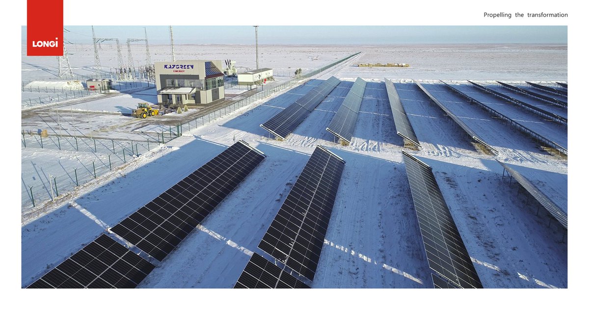 longi_solar's tweet photo. Banking on the excellent performance of its modules, #LONGi signed a contract to supply 50MW of #HiMO5 modules to @Technogrogservice, which will eliminate 170,000 tons of CO2 emissions for Balkhash Solar Power Station in Kazakhstan per year with the technology. #LONGiCase https://t.co/J0SS5XwXUP