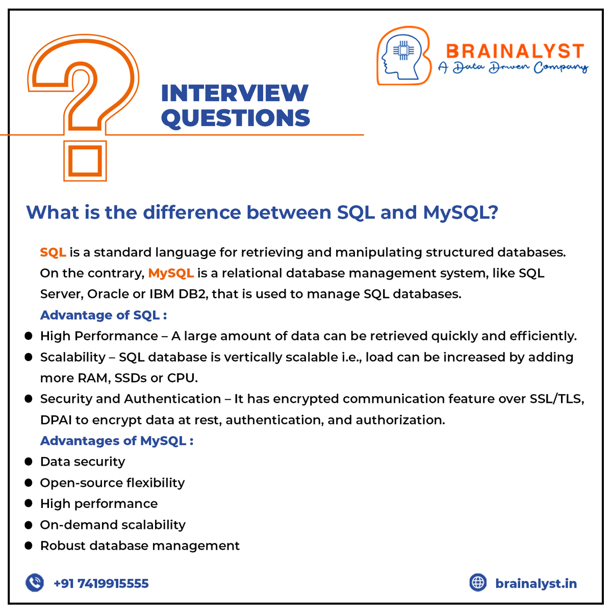 Brainalystindia's tweet image. Improve your #skills with our comprehensive practice #Question series.
Enroll Now in Our Full Stack Job Guarantee Master&apos;s #programe. To assist you land a #Job fast, the full #course will be delivered live with #integrated soft #skills #Training.
#interview #interviewquestions