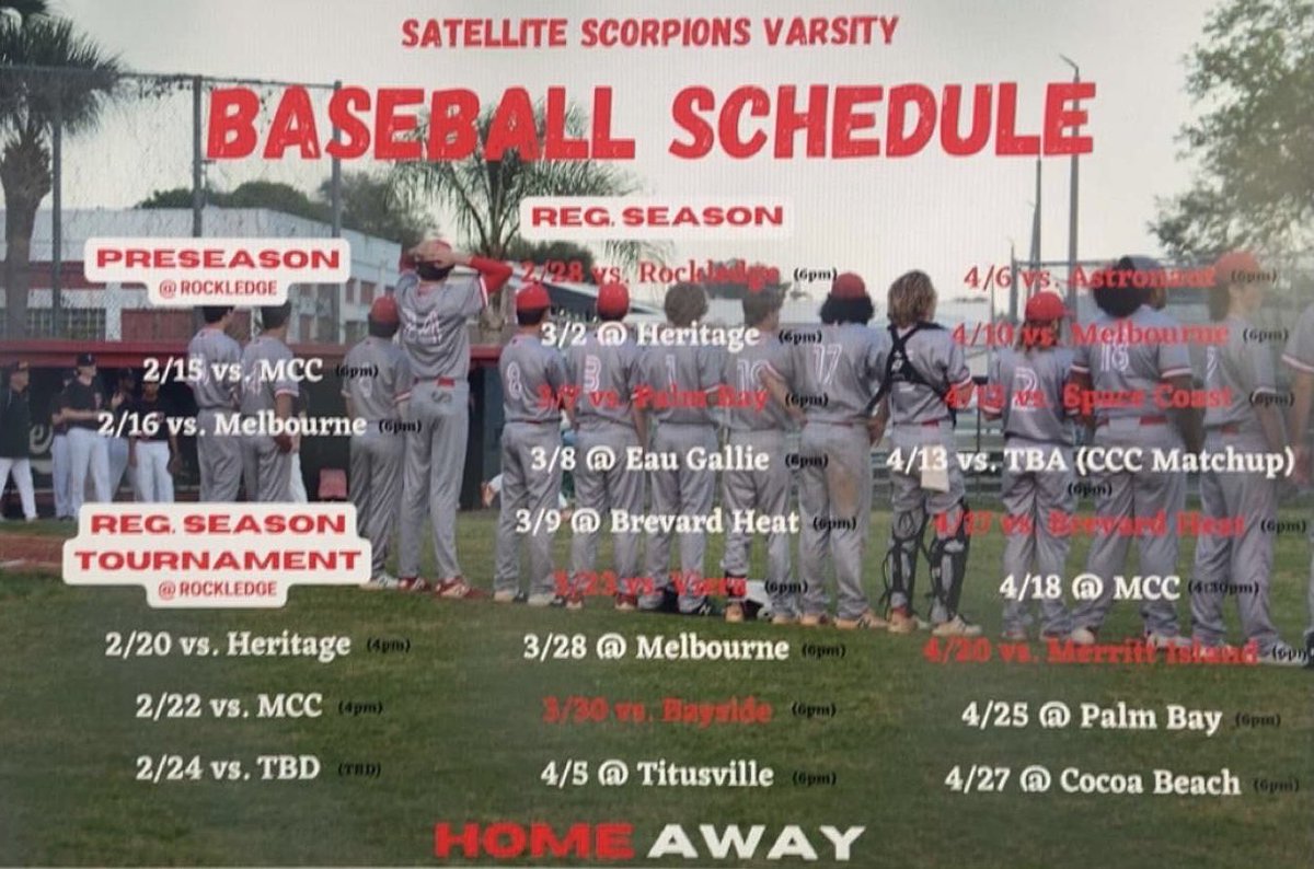 Scorpsbaseball's tweet photo. 14 more days until our first game! Check out our schedule here⚾️⚾️⚾️ https://t.co/88bYg7Q7vq