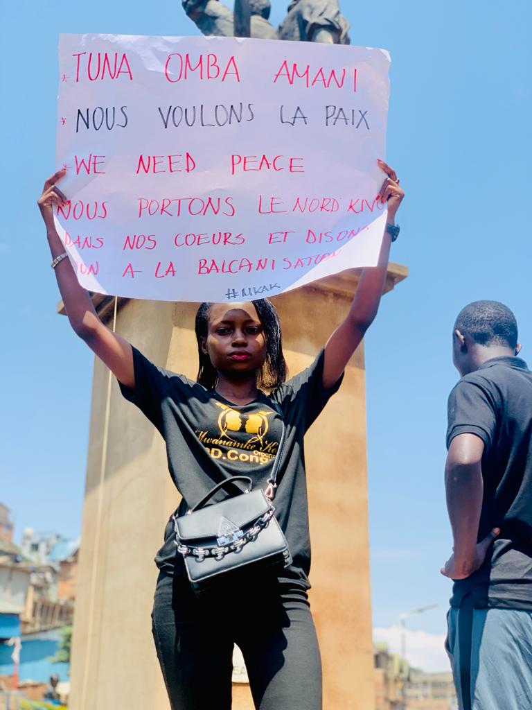 ClaraZihalirwa's tweet photo. Ce mercredi 01fevrier #MWAK a pris part à une marche pacifique organisée par la #Sociv dans l'objectif de demander la paix à l'Est,le départ de l'EAC au Congo et justice pour les femmes déplacées au Nord Kivu. Ensemble pour bannir la balkanisation et pour un Congo nouveau https://t.co/K28S3x3gOw