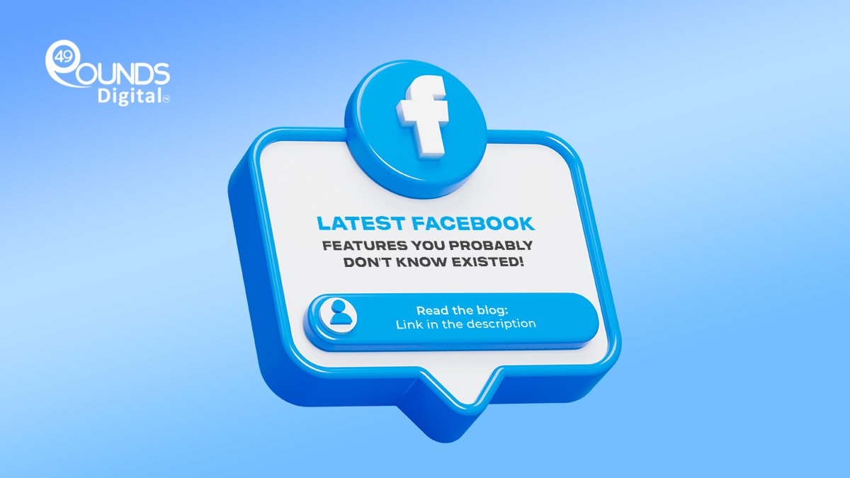 Here are the latest #Facebookfeatures you really need to know in 2023
Check out the link below.
➡️bit.ly/3Yg2kEu

#49poundsdigital #facebookhacks #digitalmarketing #facebookforbusiness #smallbizuk