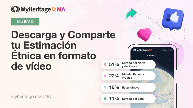 MyHeritageES's tweet photo. ¡Fácil!: Descarga y comparte tu Estimación Étnica MyHeritage en Vídeo https://t.co/bMPswQ0tgt #tiktokadn #videoadn https://t.co/ivZcebhWVO