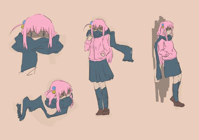 コミックに出てくるマフラーぼっちイケメンでいいよねって絵#ぼっち・ざ・ろっく 