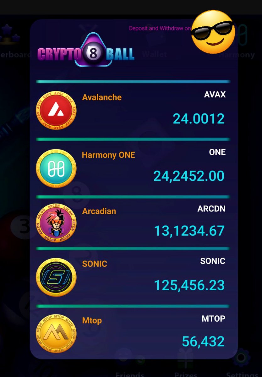 1/2
Our interactive 8 ball game incorporates several 
HRC-20 Tokens, providing some utility and entertainment for our <a href="/harmonyprotocol/">Harmony 💙</a> community friends
<a href="/SonicSwapIO/">SonicSwap.IO ⚡ | MultiChain Ecosystem 💙 💜</a> &amp; @MtopSwap are among those projects, along with our own Arcadian token ARCDN and of course  Harmony's Native ONE