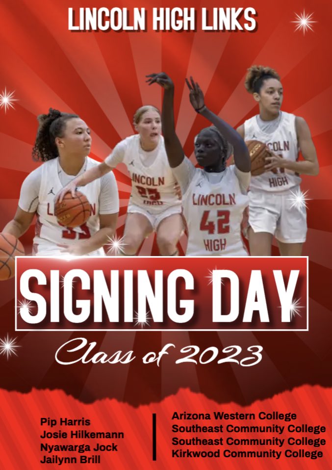4 Links signing to ply after high school today! We couldn’t be more proud! See you in the theatre at 9 am! #NextLevelLinks🔴🔗🏀⚫️