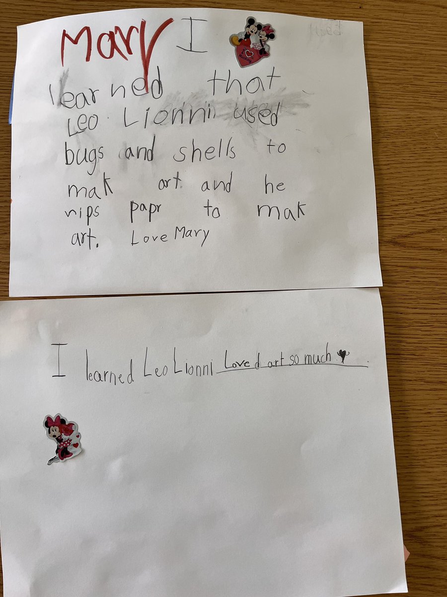 Check out this #DedhamPS first grade student’s work after reading the #Geodes Fed By Art. This student was inspired to research Leo Lionni!  <a href="/GreatMindsEd/">Great Minds</a>