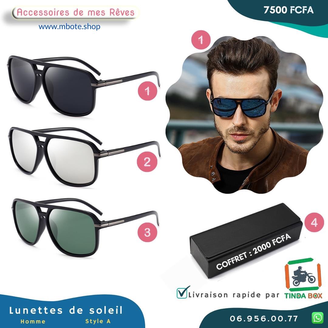 mboteshop's tweet photo. Lunettes de soleil homme et femme avec protection UV-400. Livraison en 30 minutes via #TindaBox sur #Brazza &amp; #PNR

Prix: Sur les images

Tel 069560077
https://t.co/fTMyev1ShD

#Team242 #Brazzaville #PointeNoire #Congo #Shopping #MboteShop #Mode #ChezMoiAuCongo #Tourisme #Glasses https://t.co/PPfDuaARr3