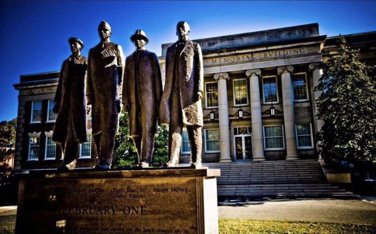 iamjonathanbush's tweet image. On February 1, 1960, four students from the Agricultural and Technical College of North Carolina sat down at the lunch counter inside the Woolworth&apos;s store at 132 South Elm Street in
Greensboro, North Carolina (a thread).