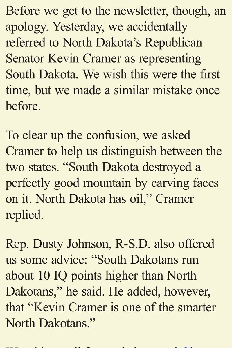 BenjySarlin's tweet image. Today in Principals, Semafor learns about the Dakotas semafor.com/newsletter/02/…