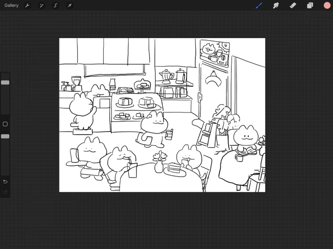 จริงๆ แล้วเดือนนี้เป็นรูปแรกที่วาดเลย (มกราเป็นรูปที่สอง) อันนี้สเก็ตช์ 