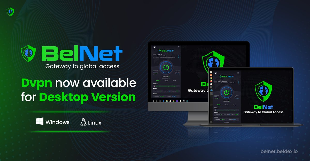 BeldexCoin's tweet photo. #BelNet for Windows &amp; Linux is Live!!

Anonymous browsing now extends to desktop devices.

Download BelNet for Windows here: https://t.co/NuE0VMvDWM
Check this guide to download BelNet for Linux: https://t.co/01nFrrcqoi
#oneclickprivacy https://t.co/mqsuhSijIY