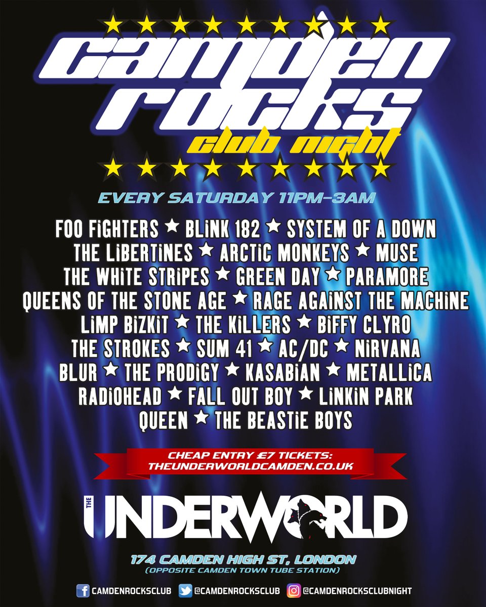 Camden Rocks Fest (@camdenrocksfest) on Twitter photo FEBRUARY 💥 Ramping things up with 8 new shows announced for 2023, including <a href="/FiddlersCamden/">The Fiddlers Elbow</a> this month, and <a href="/BlackoutCamden/">Blackout Club</a> / <a href="/CamdenRocksClub/">Camden Rocks Club</a> returning weekly...
Sat 11 Feb 🎸 #Thoughtcastle <a href="/DramaloveBand/">Dramalove</a> <a href="/IndyaOfficial/">INDYA ✟</a> & more.
8 new shows announced: facebook.com/CamdenRocksFes… FEBRUARY 💥 Ramping things up with 8 new shows announced for 2023, including <a href="/FiddlersCamden/">The Fiddlers Elbow</a> this month, and <a href="/BlackoutCamden/">Blackout Club</a> / <a href="/CamdenRocksClub/">Camden Rocks Club</a> returning weekly...
Sat 11 Feb 🎸 #Thoughtcastle <a href="/DramaloveBand/">Dramalove</a> <a href="/IndyaOfficial/">INDYA ✟</a> & more.
8 new shows announced: facebook.com/CamdenRocksFes…