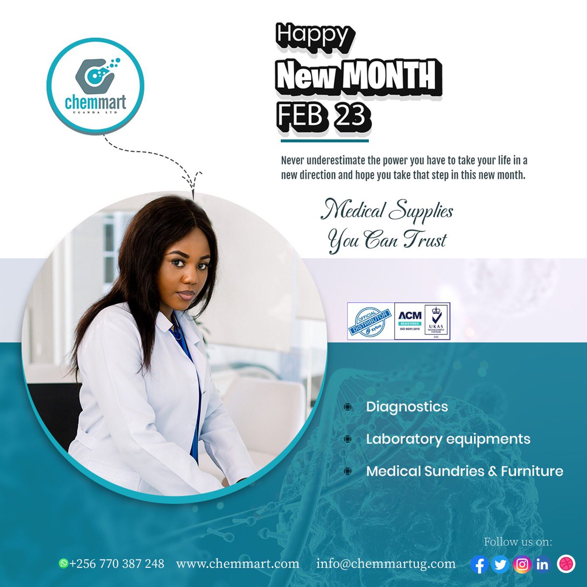 ChemmartU's tweet image. Its the Love month. May good health be your portion. Shop for all your medical supplies for personal and professional equipment.  #medicalsupplies #OfficialDistributor #medical_supplies_you_can_trust #ISOCertified #Medicalsupplies #chemmartugandaltd