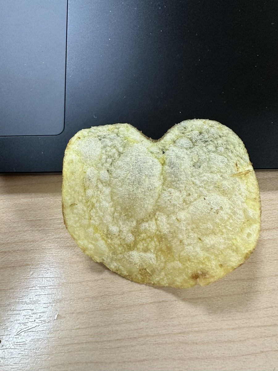 This looks like a heart shaped crisp to me!  <a href="/walkers_crisps/">Walkers Crisps</a> #LoveFromWalkers