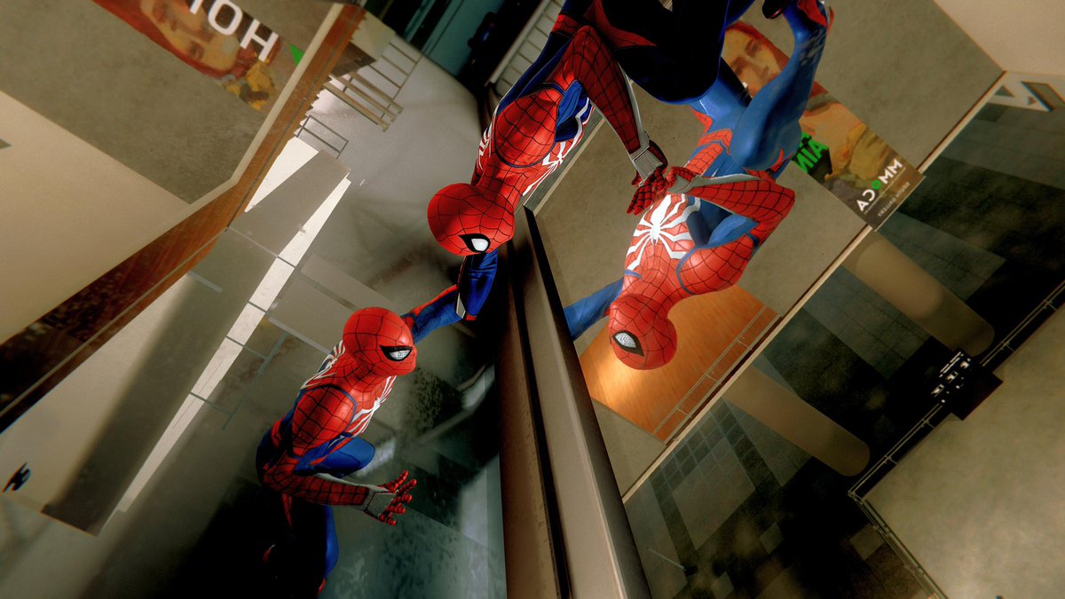 Juvigam's tweet photo. SpiderVerse in Marvel Spider-Man Remastered 🕸🕸🕸

#spiderman 
#marvelspiderman 
#SpiderManRemastered 
#virtualphotography 
#virtualphoto 
#vp 
#photomode 
#screenshot 
#playstation 
#PSshare 
#BeGreater 
#InsomGamesCommunity 
@insomniacgames https://t.co/zMoCbfsheL