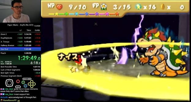RandomSauce88's tweet photo. 4 runs to the end back to back today.  One was 1:37 pace into Final Bowser but died to rng, and one lost around 90 seconds to Final Bowser and still pb'd by 12.   Was such a good day for runs, just unlucky https://t.co/xNv2Rf1ZpT