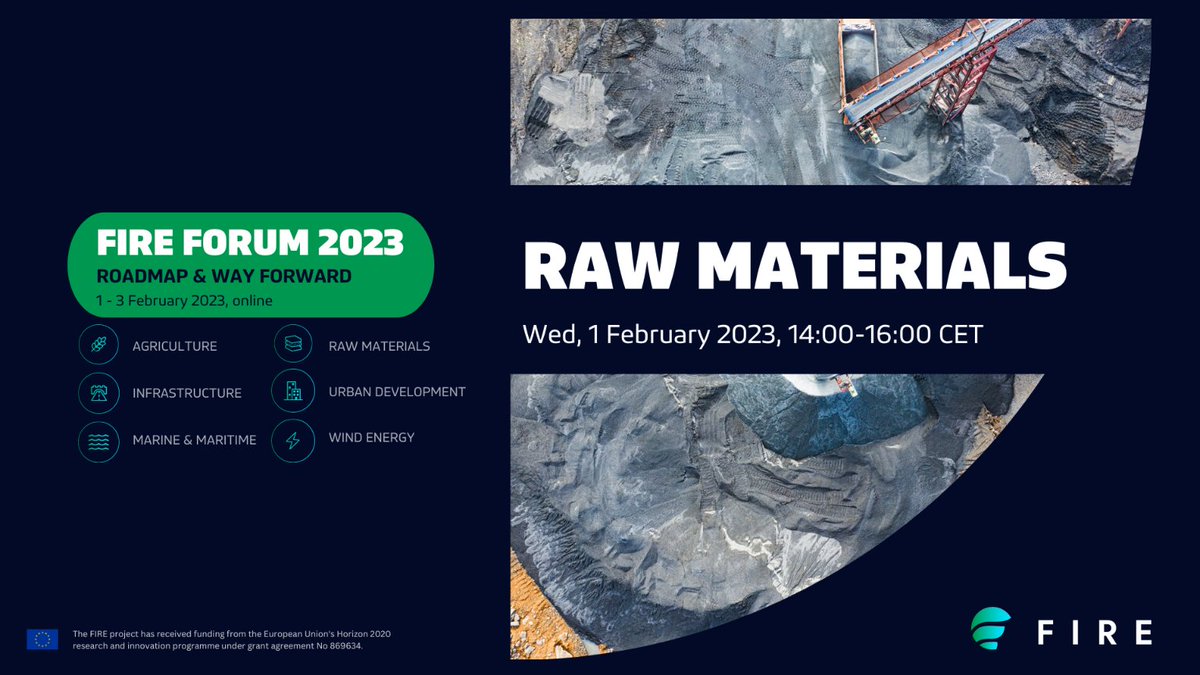 FIRE Forum (@fire_forumeu) on Twitter photo 🔜Diggin in the 🧱#RawMaterials roadmap in less 20 min!
👉Register & join the discussions: share.hsforms.com/1So4viKgMQiiXt…
Join the policy & industry speakers from <a href="/EUScienceInnov/">EU Science & Innovation 🇪🇺</a> <a href="/EU_Growth/">Internal Market, Industry, Entrepreneurship & SMEs</a> <a href="/EU4Space/">🇪🇺 EUSPA - EU Agency for the Space Programme</a> <a href="/EITRawMaterials/">EIT RawMaterials 🇪🇺</a> <a href="/earsc/">EARSC</a>
Moderated by <a href="/evenflow_eu/">Evenflow</a> & welcome words by <a href="/NatassaAntoniou/">Natassa Antoniou</a>! 🔜Diggin in the 🧱#RawMaterials roadmap in less 20 min!
👉Register & join the discussions: share.hsforms.com/1So4viKgMQiiXt…
Join the policy & industry speakers from <a href="/EUScienceInnov/">EU Science & Innovation 🇪🇺</a> <a href="/EU_Growth/">Internal Market, Industry, Entrepreneurship & SMEs</a> <a href="/EU4Space/">🇪🇺 EUSPA - EU Agency for the Space Programme</a> <a href="/EITRawMaterials/">EIT RawMaterials 🇪🇺</a> <a href="/earsc/">EARSC</a>
Moderated by <a href="/evenflow_eu/">Evenflow</a> & welcome words by <a href="/NatassaAntoniou/">Natassa Antoniou</a>!