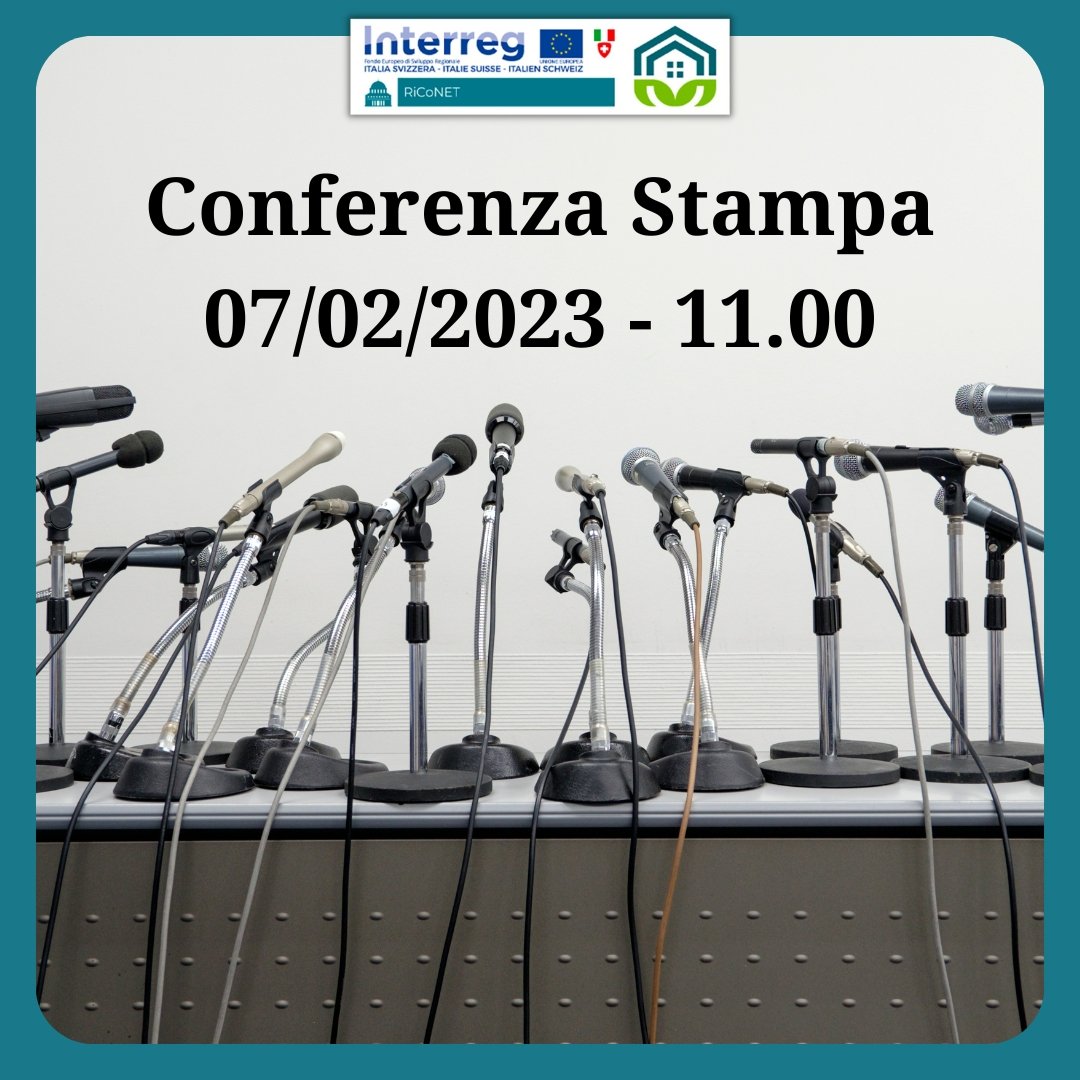 RiCoNETinterreg's tweet image. 🇮🇹 Conferenza stampa RiCoNET
7 Febbraio 2023
Dalle 11 alle 12, a seguire aperitivo conviviale
Biella - Palazzo Oropa, V. Battistero, 4
🇨🇭 Conférence de presse RiCoNET
7 février 2023
De 11h à 12h, suivi d'un apéritif convivial
Biella - Palazzo Oropa, V. Battistero, 4