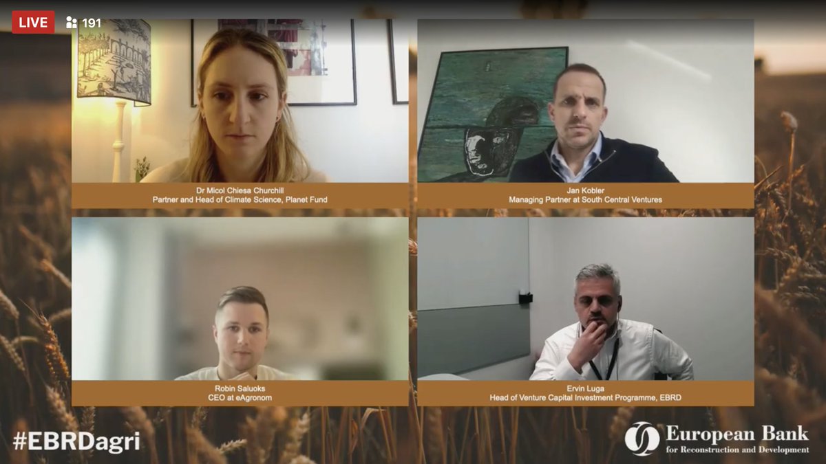 «We should support companies where we can and create as many success stories as we can», - Ervin Luga, Associate Director, Head of VCIP (Venture Capital Investment Programme), <a href="/EBRD/">The EBRD</a>

Watch us live as we discuss food and agri-tech start-ups: linkedin.com/video/event/ur…