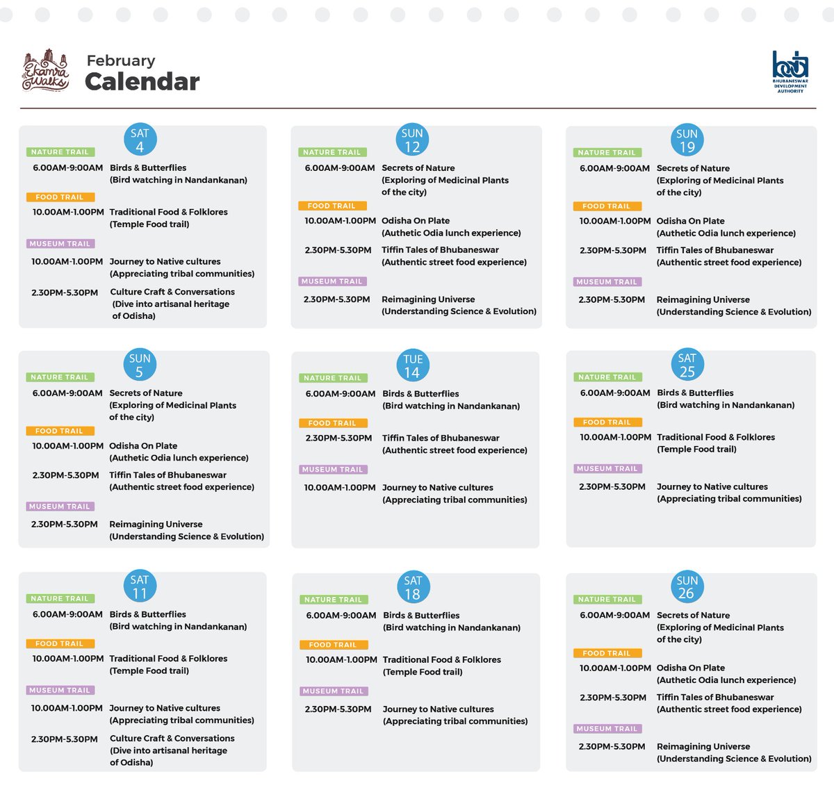 ekamrawalks's tweet photo. Sad about #dotFEST & #HWC2023 drawn to an end? We are here to extend your celebrations & fun a little more.
You still have our specially curated city trails EkamraWalks to explore the culture & tradition of our city in the upcoming weekends.
Book trail https://t.co/kWFHECL5qB https://t.co/QAhfk9pds0