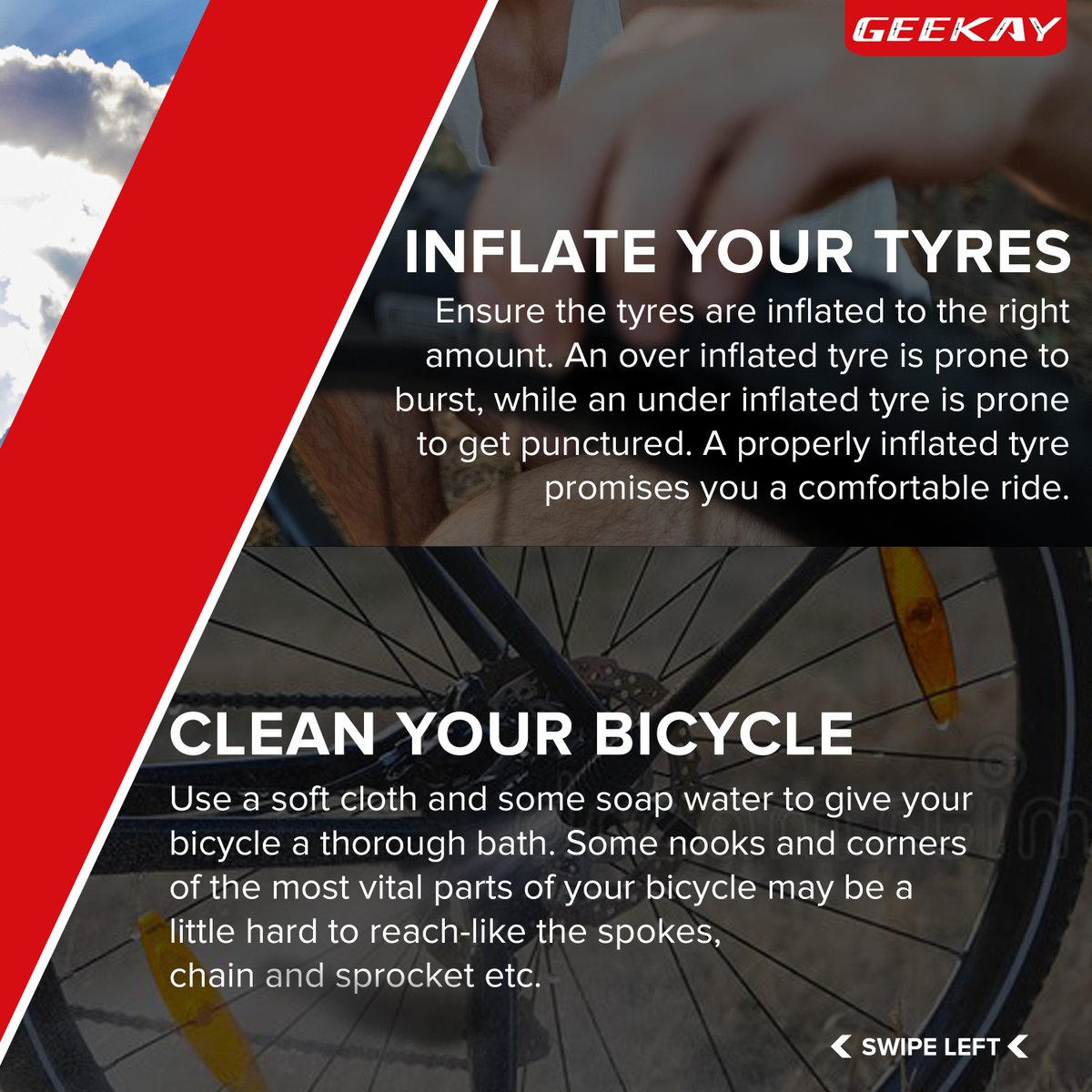 GeekayBikes's tweet photo. ⚠️Tips You Should Not Ignore⚠️
.
.
.
#tips #tipsoftheday #tipsandtricks #tipsforsuccess #bicycletips #bicyclemaintenance #bicyclemaintenancetips #bicyclemaintenanceday #maintenancetips #cyclemaintenance #dontignore #dontignoreit #inflate #clean #cleaninghacks #Check #check https://t.co/nhrom06SBJ