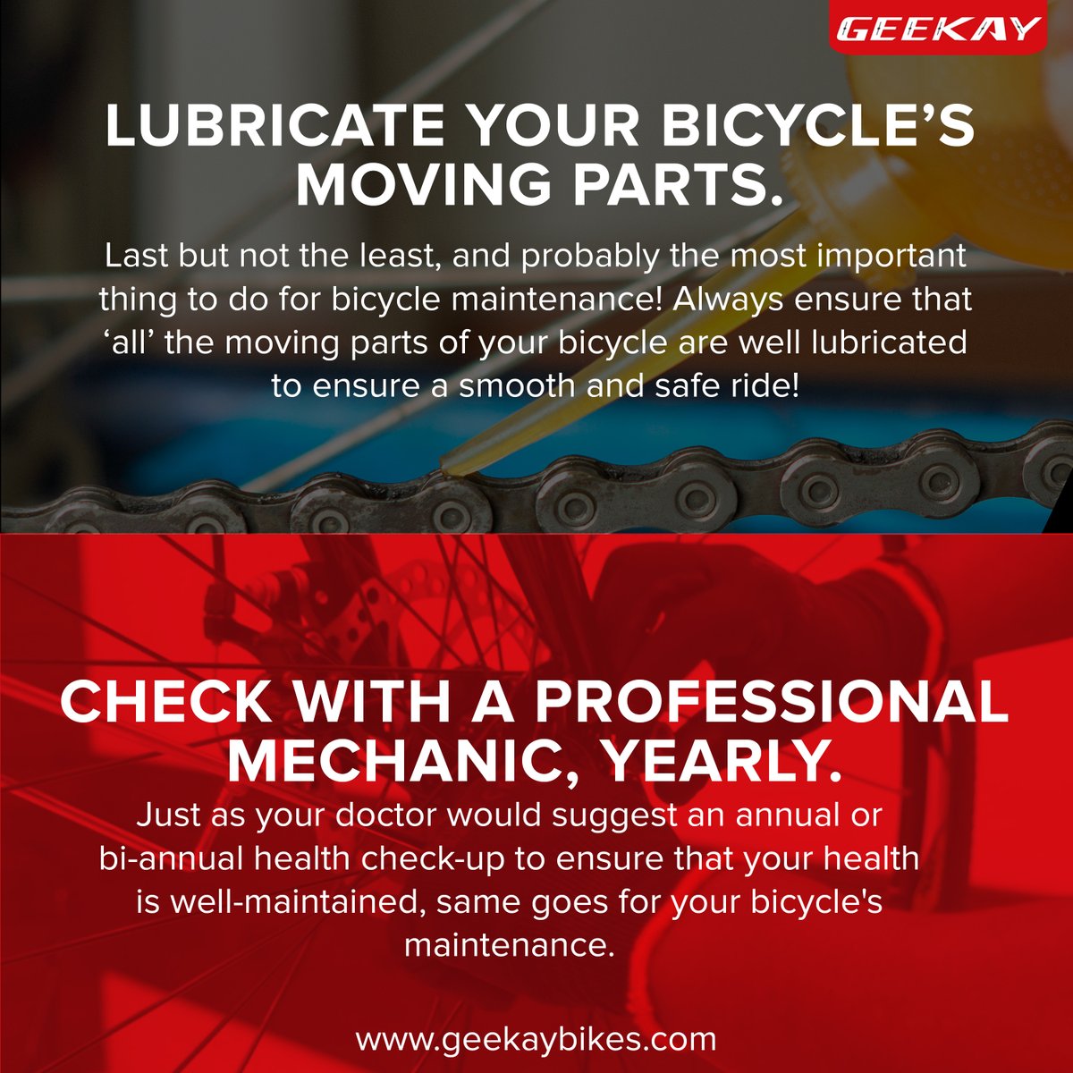 GeekayBikes's tweet photo. ⚠️Tips You Should Not Ignore⚠️
.
.
.
#tips #tipsoftheday #tipsandtricks #tipsforsuccess #bicycletips #bicyclemaintenance #bicyclemaintenancetips #bicyclemaintenanceday #maintenancetips #cyclemaintenance #dontignore #dontignoreit #inflate #clean #cleaninghacks #Check #check https://t.co/nhrom06SBJ