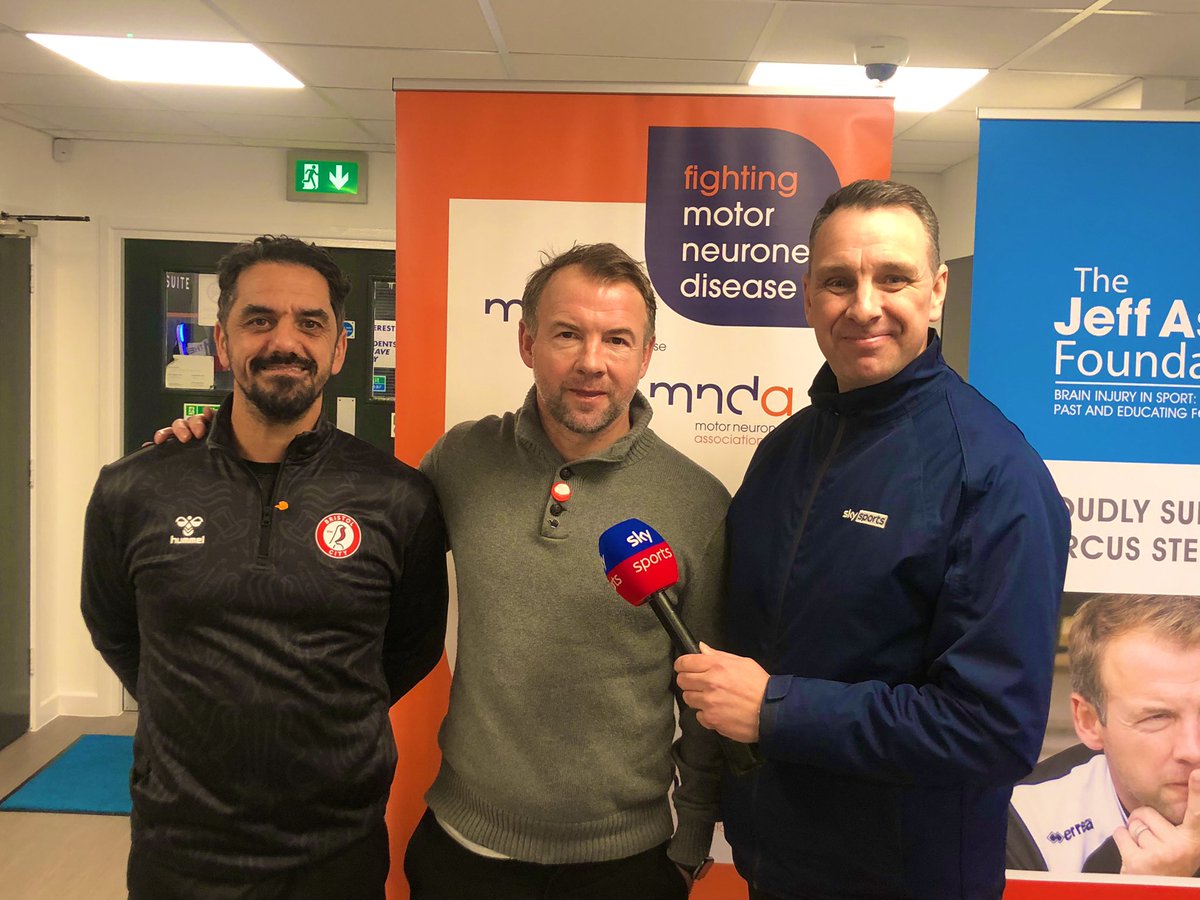 Delighted to be with #BristolRovers #SAFC #HTFC #ITFC #ECFC goal scoring legend Marcus Stewart today who is launching his all-star game to raise awareness &amp; funds for <a href="/DarbyRimmerMND/">Darby Rimmer MND Foundation</a> &amp; <a href="/mndassoc/">MND Association</a>. Great to have #BristolCity legend Scott Murray supporting this great cause, too.🔵🔴