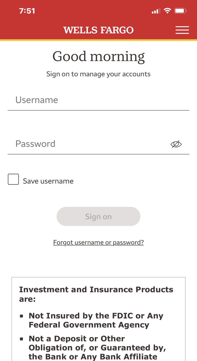 RenP505's tweet photo. @WellsFargo  
WHY IS YOUR WEBSITE ALWAYS KEEPING ME OUT OF MY ACCOUNT?! Every other week there's a problem and it won't allow me to sign on AT ALL. https://t.co/tzqwGoyLCa