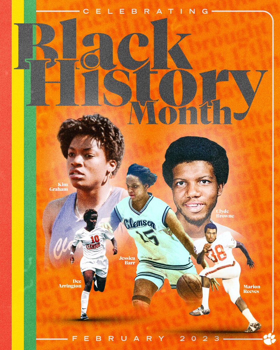 ClemsonTigers's tweet photo. We are proud to celebrate Black History Month!
Throughout the month, we will celebrate and acknowledge the many contributions, successes, and challenges of African Americans at Clemson.
#BlackHistoryMonth https://t.co/3mWPRKLin1